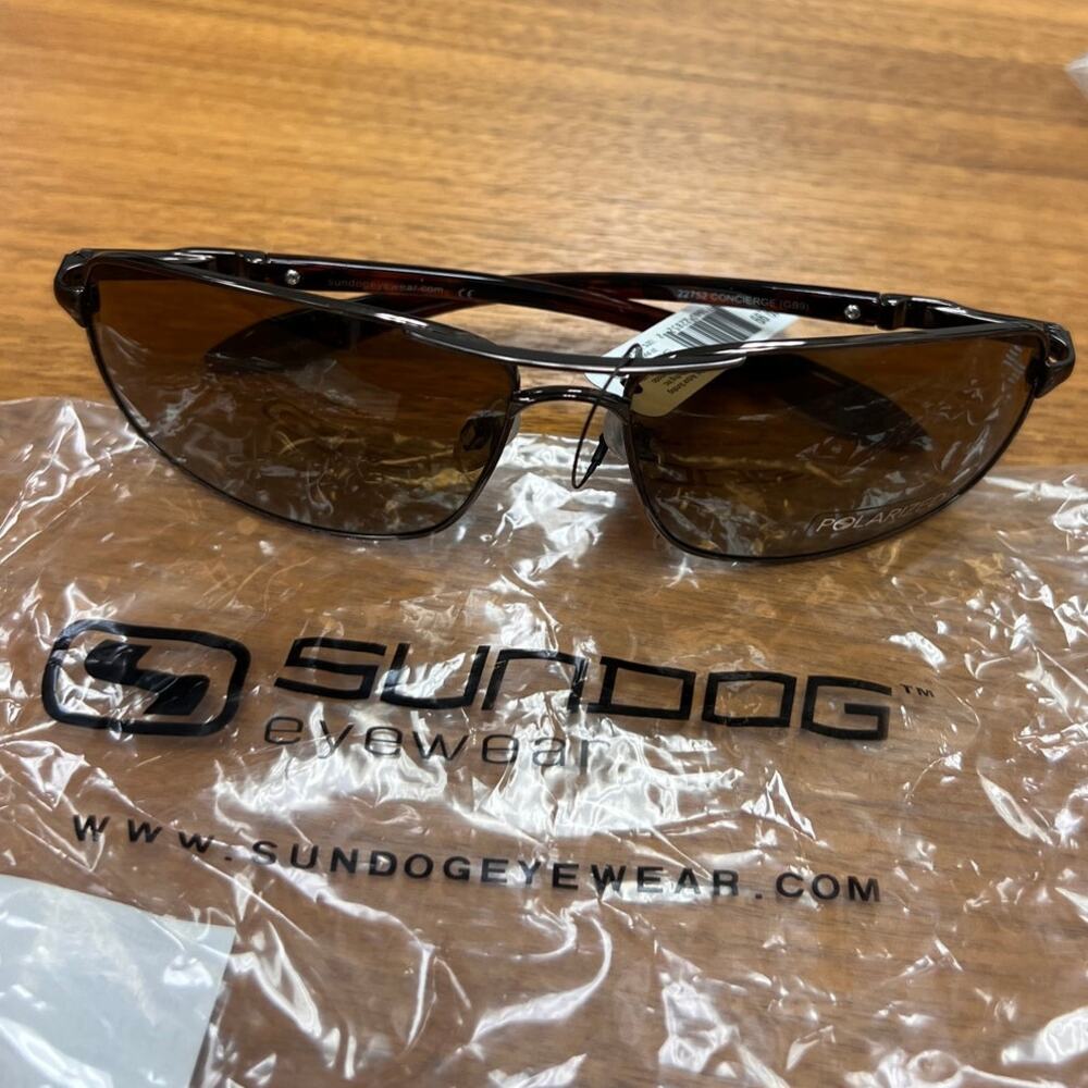 Sundog Black Metal-Framed Polarized "Concierge" Men's Sunglasses NWT